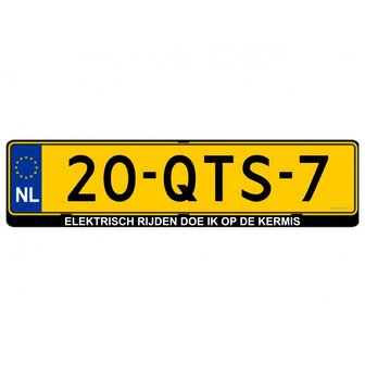 Elektrisch rijden doe ik op de kermis kenteken sticker