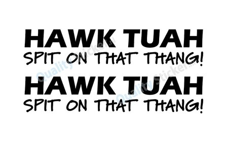 Hawk Tuah spit on that thang stickers