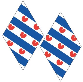 Friese vlag hoekschild stickers