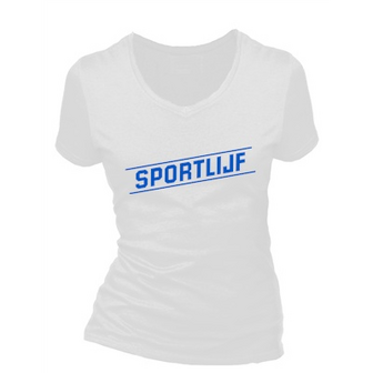 Optimaal Pardon zwaar Sportlijf. Dames T-shirt in div. kleuren. XS t/m 3XL - Qualitysticker.nl -  Meer dan alleen stickers
