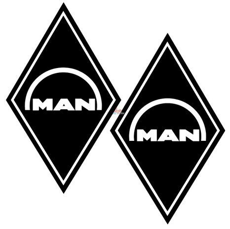 MAN hoekschild stickers