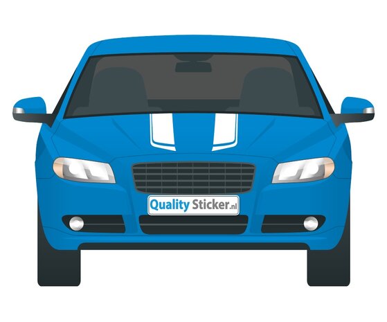 hemel hoekpunt Zonsverduistering Motorkap striping sticker C (2x 16,5 cm). Keuze in kleur en lengte. -  Qualitysticker.nl - Meer dan alleen stickers