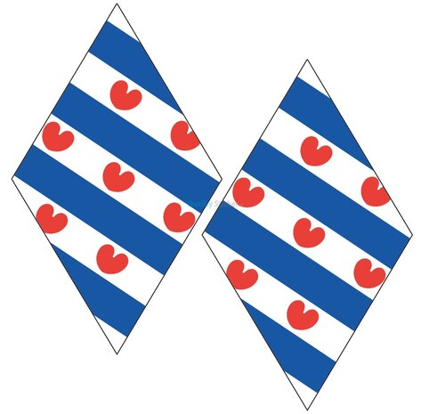 Friese vlag hoekschild stickers