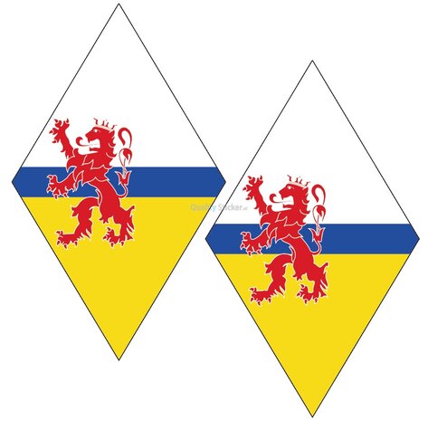 Limburgse vlag hoekschild stickers