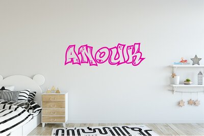 Aanleg omdraaien Couscous Graffiti naam muursticker'. Leuk voor op de kinderkamer. -  Qualitysticker.nl - Meer dan alleen stickers